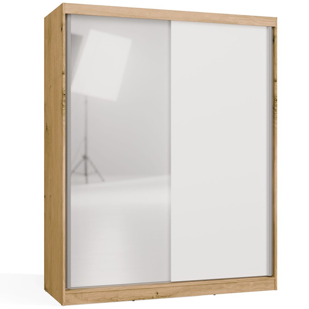 SZAFA Przesuwna IGA 160 A/B 1X Lustro DĄB ARTISAN BIEL - Funkcjonalność
