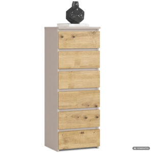KOMODA CL6 PK KASZMIR / DĄB ARTISAN
