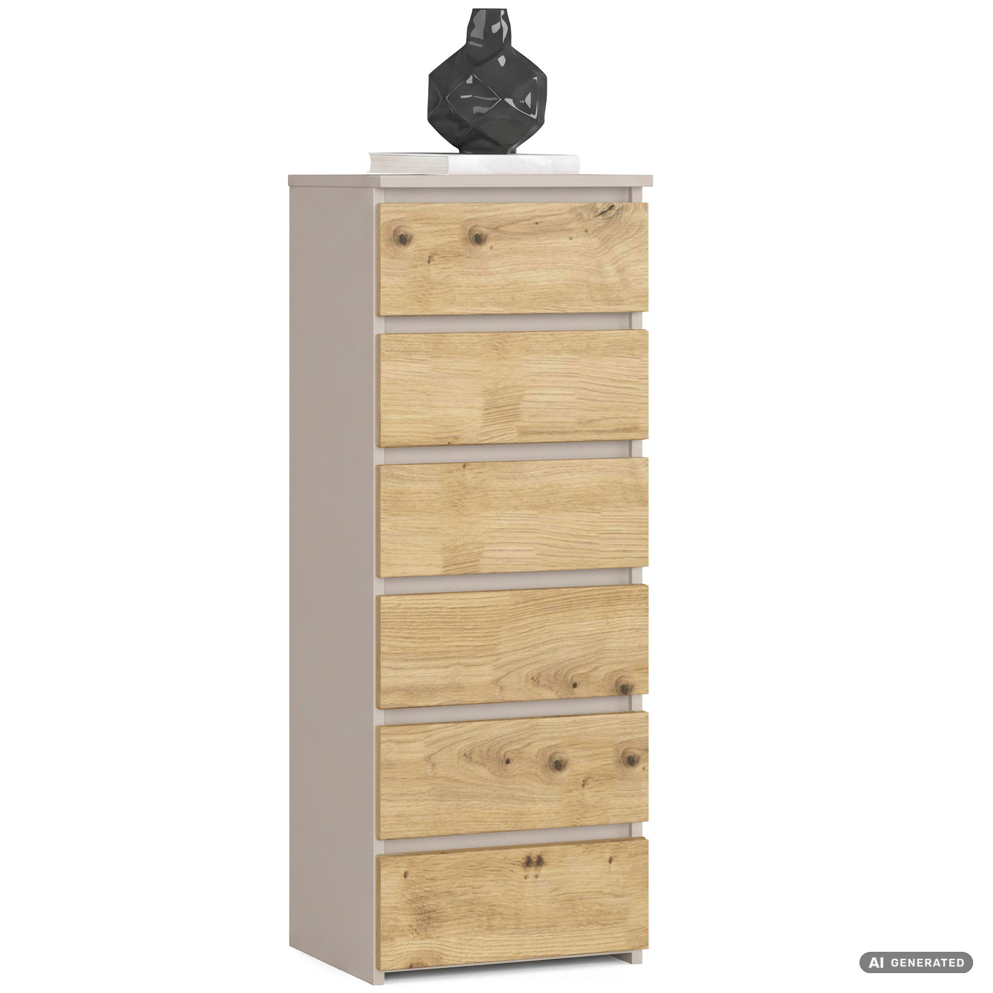 KOMODA CL6 PK KASZMIR / DĄB ARTISAN