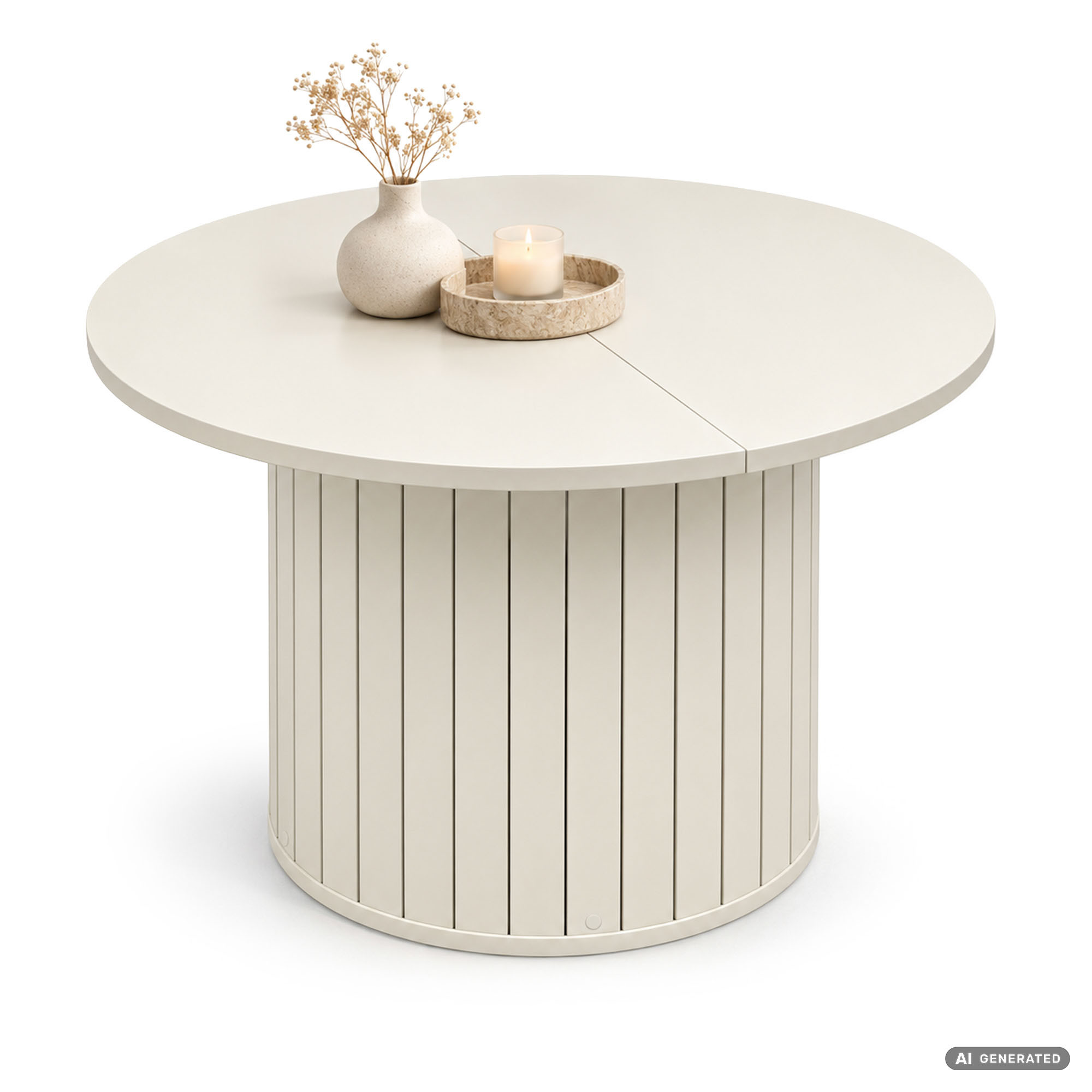 Stolik kawowy NUBO Kaszmir 60 cm okrągły ryflowany 60x60x45 cm